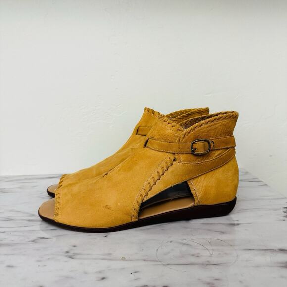 Wild Pair Brown Leather Open Toe Ankle Boots Women’s Size 8.5 - Picture 1 of 10